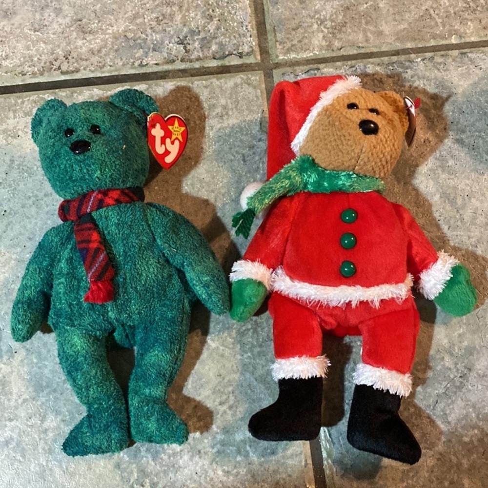 Wallace and Krinkle combo  rare beanie baby 1990s